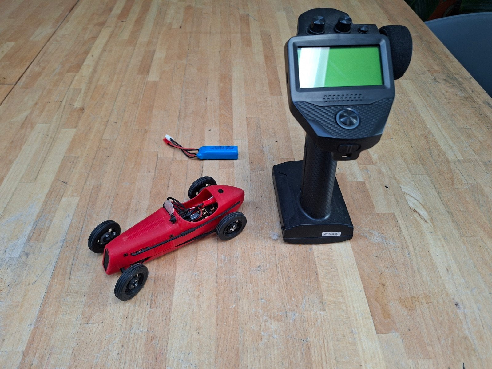 Vintage RC Raceauto met Flysky Zender, Elektro, Gebruikt, Ophalen of Verzenden, Auto onroad