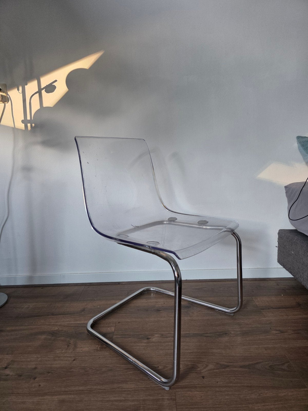 IKEA Tobias eetkamerstoel - chroom & transparant, Ophalen, Overige materialen, Gebruikt, Overige kleuren