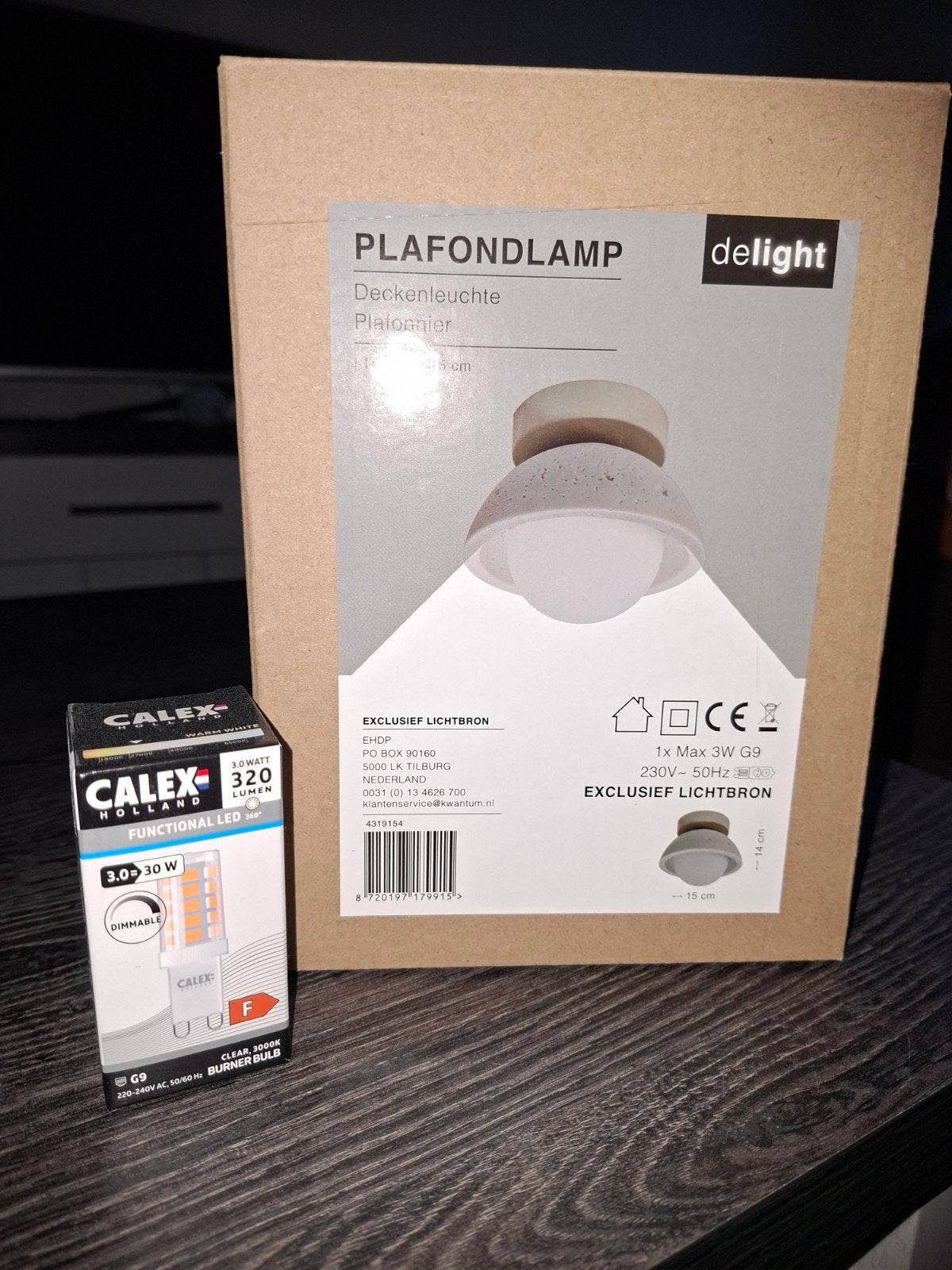 Nieuwe Delight Plafondlamp met Calex G9 LED lamp, Dimbaar, Modern, Nieuw, Metaal