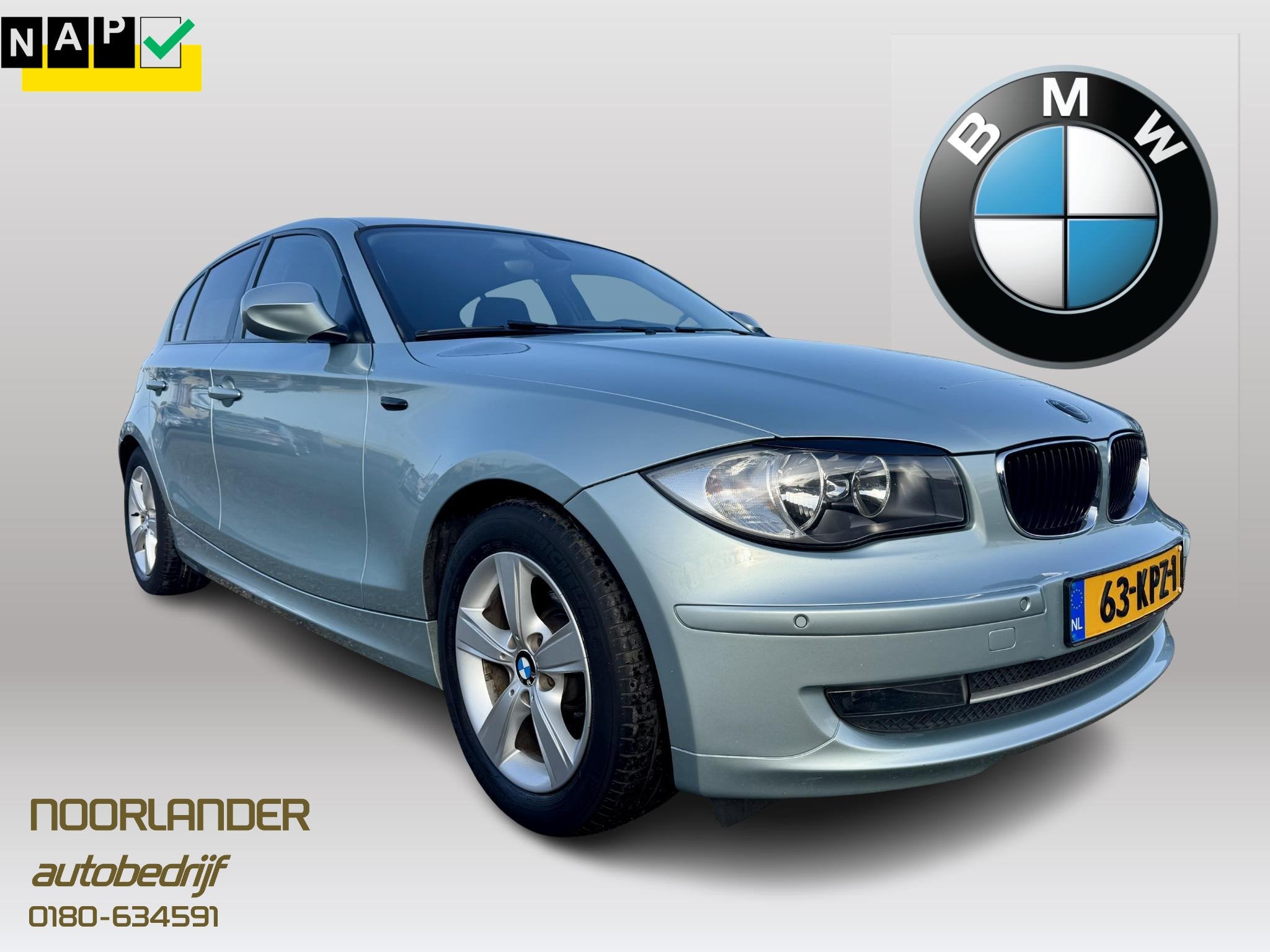 BMW 1-serie 118i Automaat Business Line | Navi | Cruise | PD, Auto's, Euro 5, Origineel Nederlands, Parkeersensor, 1275 kg