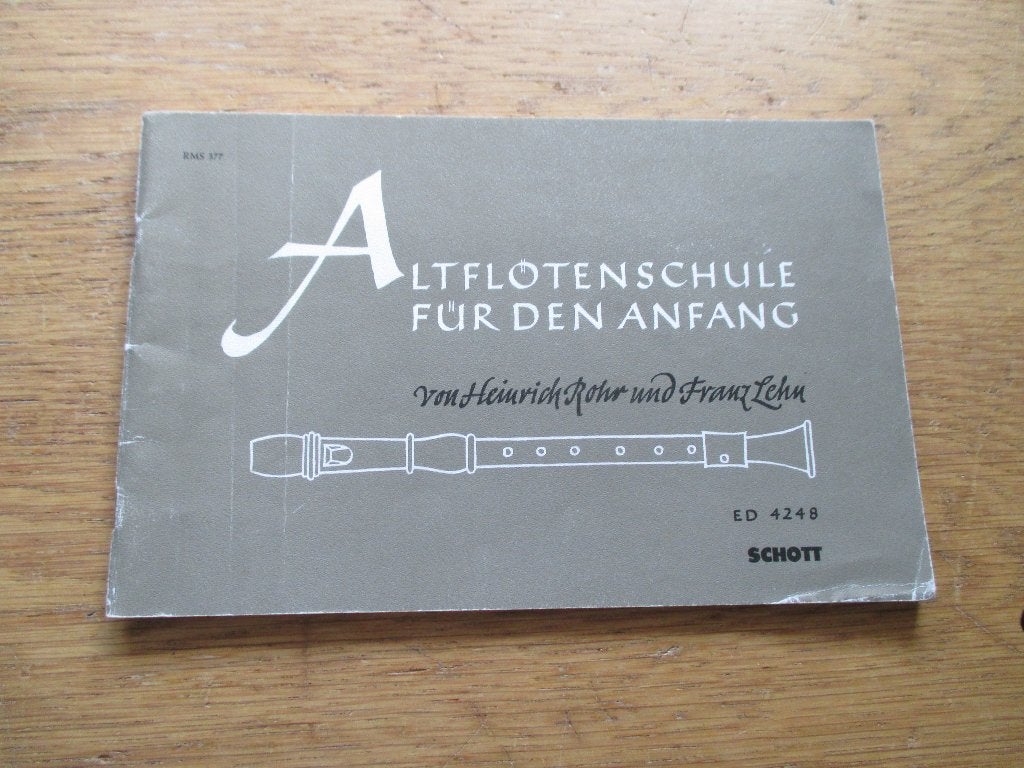 Alt blokfluit voor beginners - Heinrich Rohr en Franz Lehn, Gebruikt, Klassiek, Les of Cursus, Ophalen of Verzenden