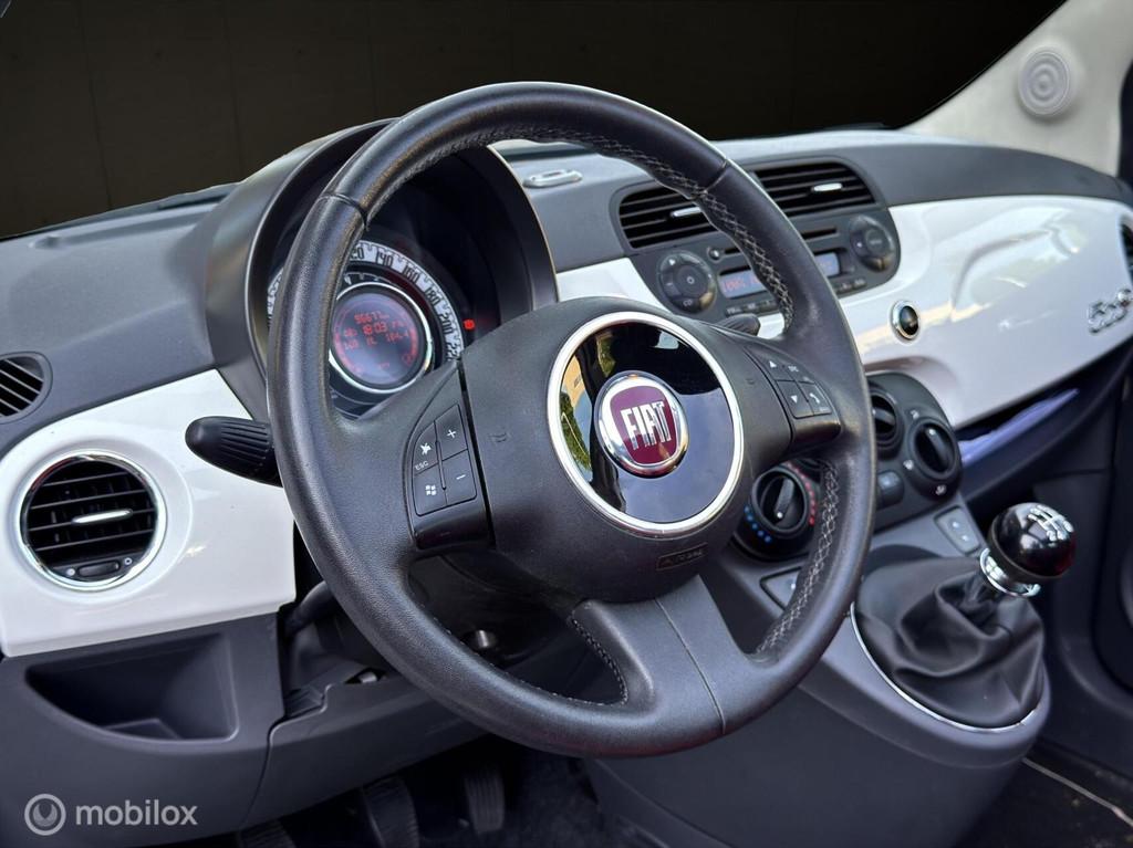 Fiat 500 C 1.2 Lounge Cabrio | Leder, Auto's, Fiat, Euro 5, Gebruikt, 4 cilinders, Cabriolet