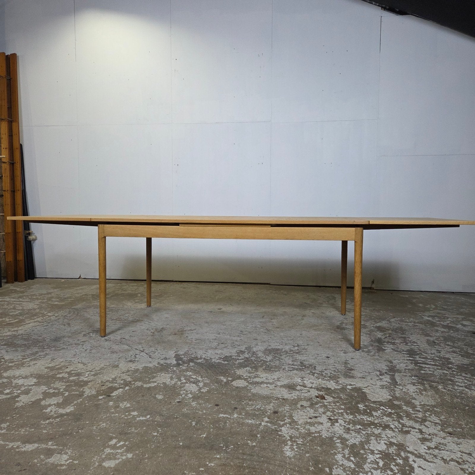 Slagelse XXL Vintage jaren 60 verlengbare Deense eettafel, Ophalen, Gebruikt, Eikenhout, 200 cm of meer