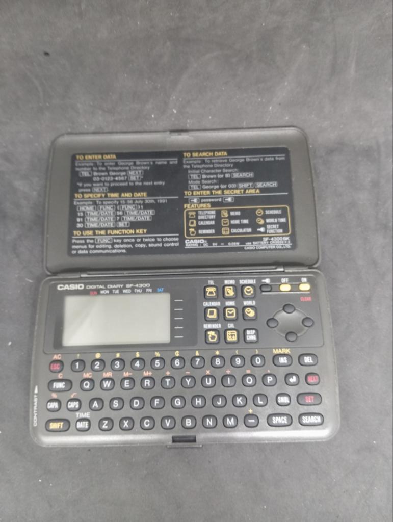 Casio SF-4300 Digitale Diary - Vintage PDA Organizer, Overige merken, Gebruikt, Overige systemen, Ophalen of Verzenden