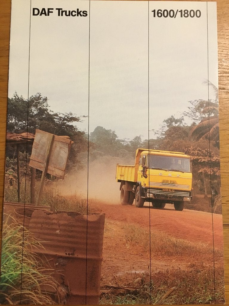 Originele DAF 1600 / 1800 4x4 Export brochure folder 1982, Ophalen of Verzenden, Zo goed als nieuw, Overige merken