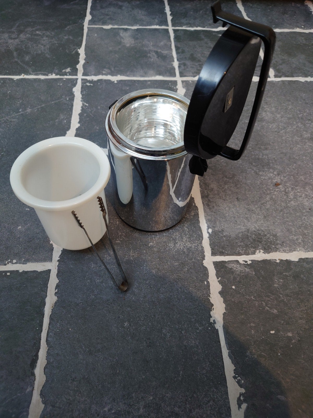 Zojirushi Luxe ijsemmer met ijstangetje (16,5B x 22,5H),zgan, Overige typen, Ophalen of Verzenden, Zo goed als nieuw, Metaal