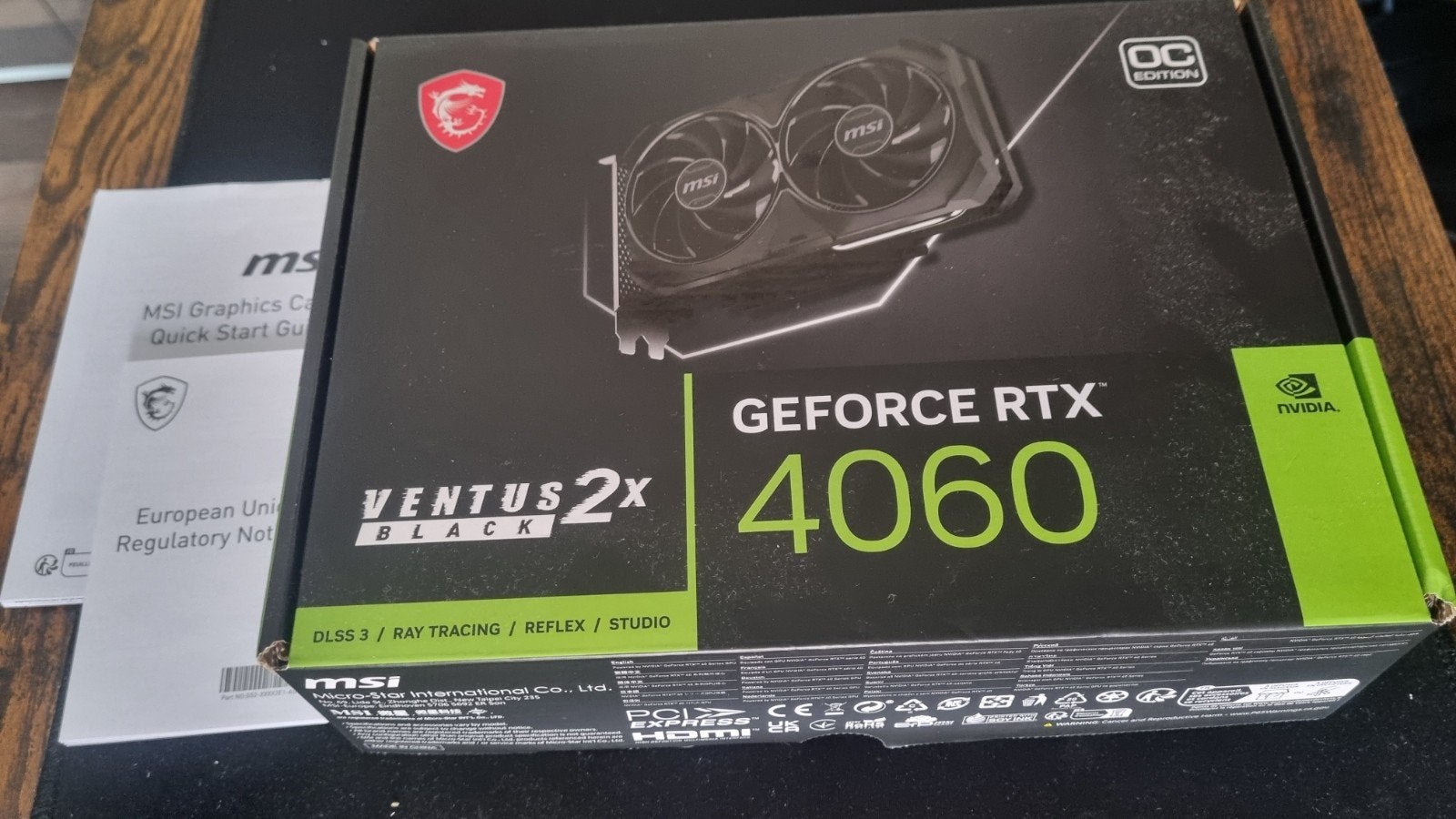 MSI RTX 4060 ventus 2x black OC, GDDR6, PCI-Express 4, Ophalen of Verzenden, Zo goed als nieuw