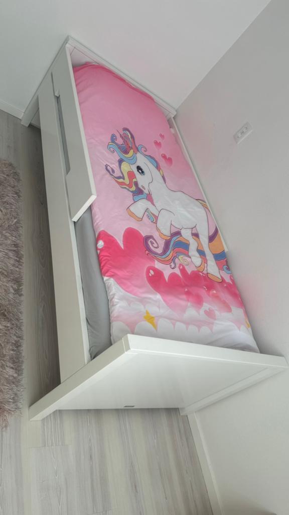 Bed 90x200, Ophalen, Zo goed als nieuw, 180 cm of meer, 85 tot 100 cm