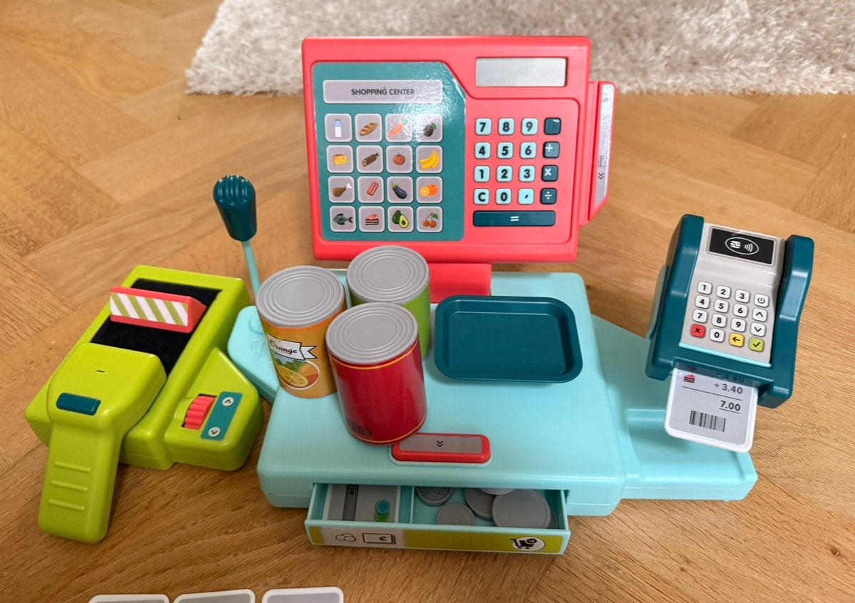 Speelgoed kassa met accessoires, Ophalen, Gebruikt, Jongen of Meisje