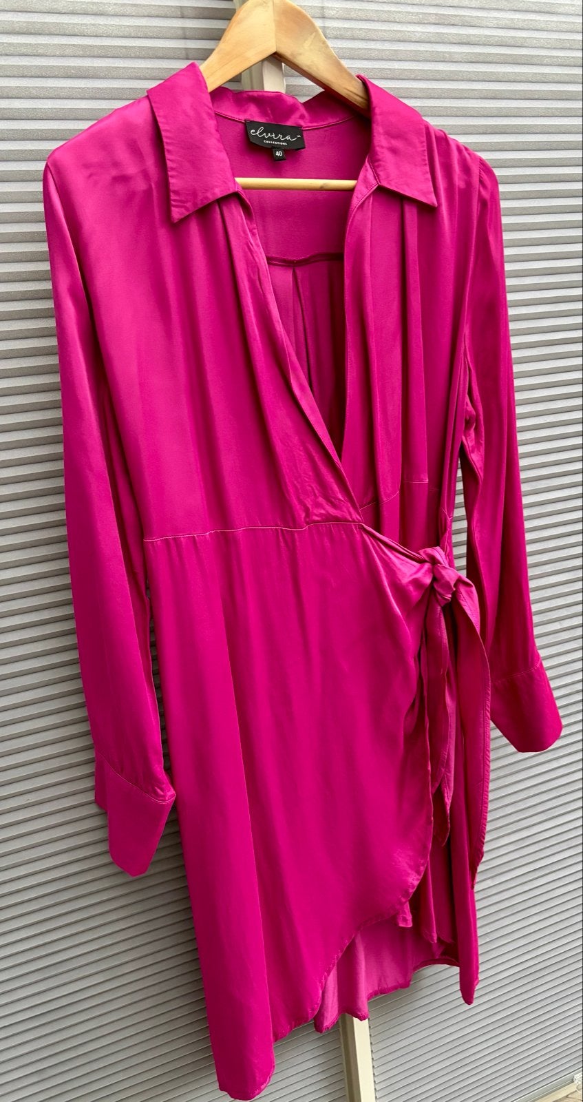 Elvira Collections fuchsia roze wikkeljurk maat 40, Maat 38/40 (M), Ophalen of Verzenden, Zo goed als nieuw, Roze