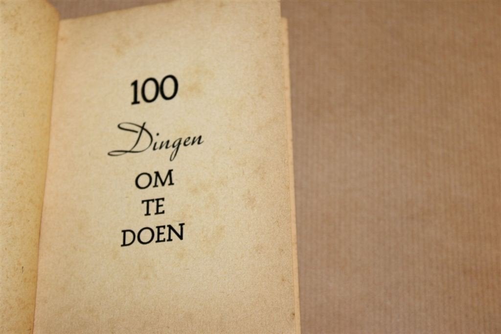 100 Dingen om te Doen — Piet Maree, Vintage 1940, Ophalen of Verzenden