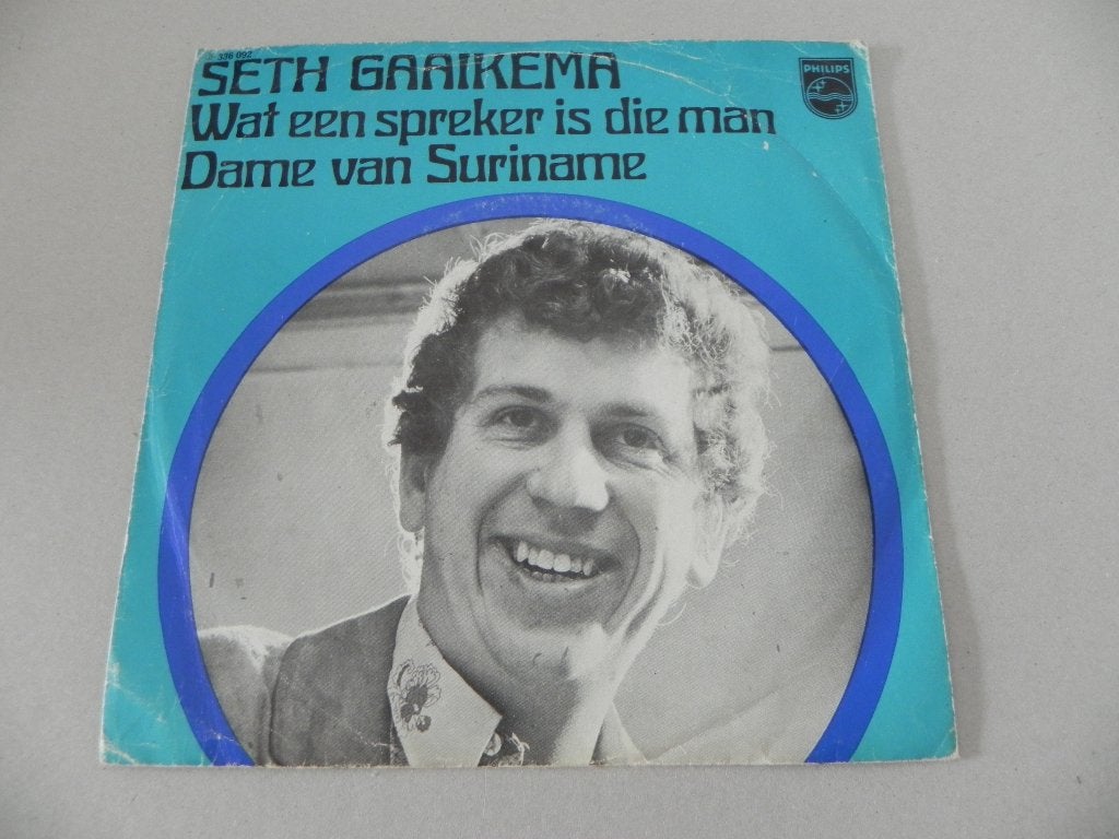 Wat een sprekers is die man van Seth Gaaikema 1970., Gebruikt, 7 inch, Ophalen of Verzenden, Beschermende buitenhoes
