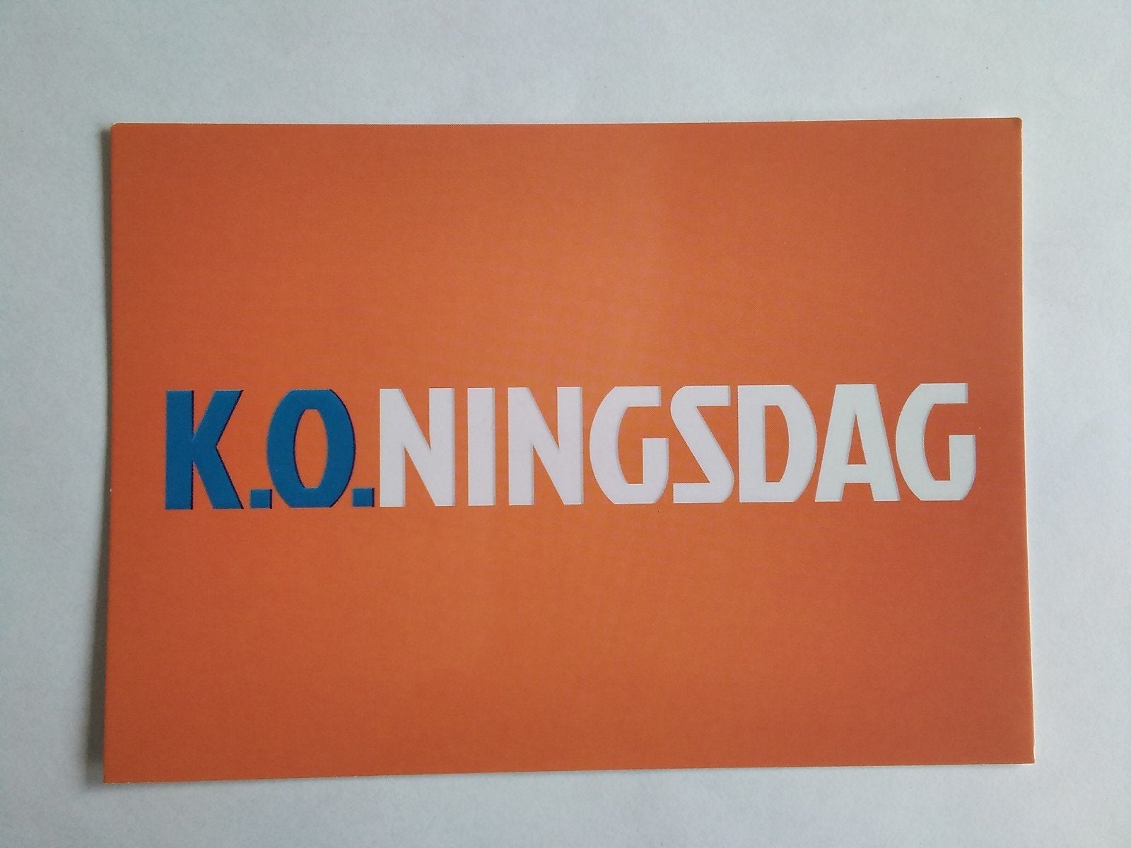 Ansichtkaart K.O.ningsdag, Verzenden
