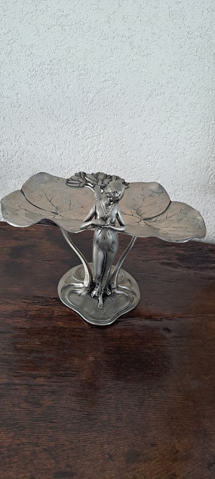 Art Nouveau, Jugendstil schaal met bosnimf, Antiek en Kunst, Ophalen of Verzenden