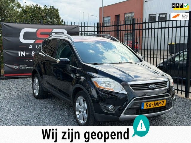 Ford Kuga 2.5 20V Titanium Clima Navi Leder KOOPJE! AUT!, Auto's, Automaat, Gebruikt, Zwart, 1553 kg