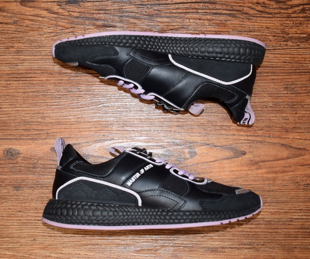 Master of Arts - zwarte sneakers met lila accenten - maat 38, Zwart, Nieuw, Ophalen of Verzenden, Sneakers of Gympen