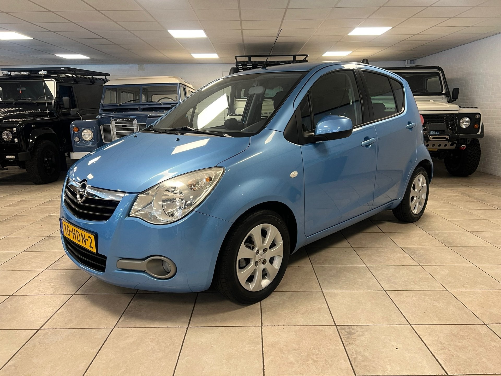 Opel Agila 1.0 Enjoy Airco, Stof, Gebruikt, Blauw, 996 cc