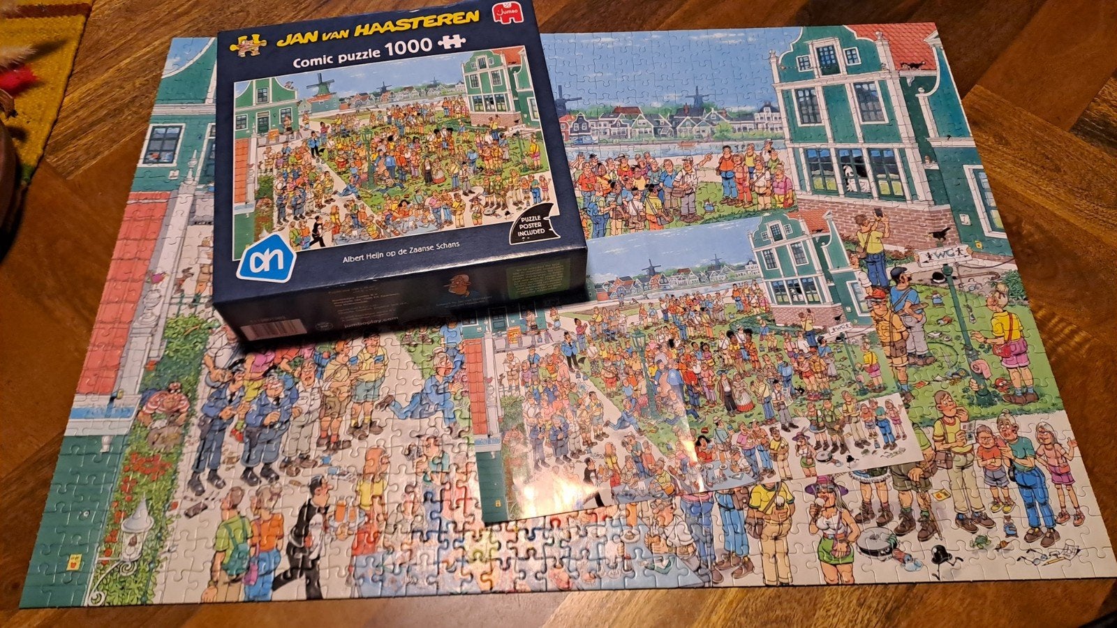 Jan van Haasteren Albert Heijn op de Zaanse Schans, Ophalen of Verzenden, 500 t/m 1500 stukjes, Zo goed als nieuw, Legpuzzel