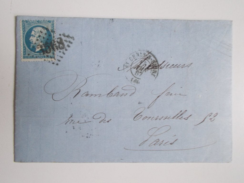 Frankrijk, Vouwbrief Uit St. Denis Sur Seine 1867., Ophalen, Brief