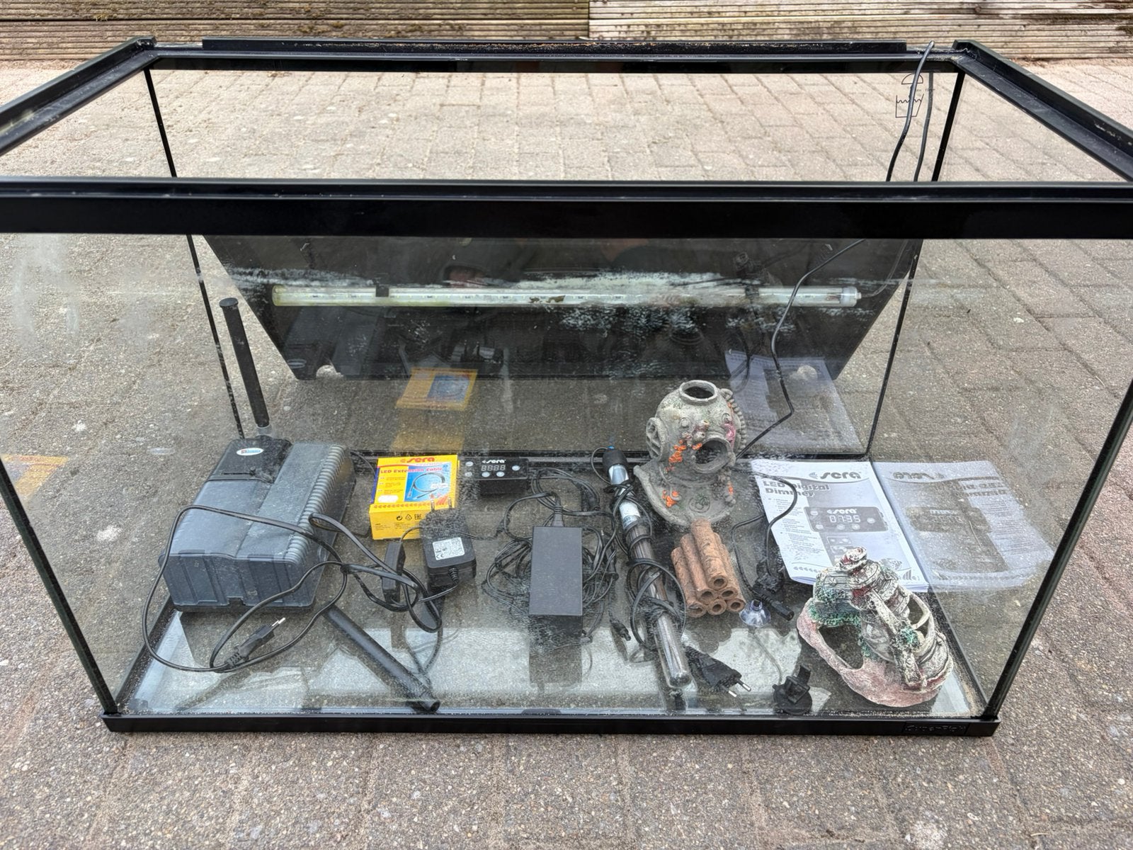 Superfish 150L compleet, Ophalen, Inclusief deksel, Zo goed als nieuw, Leeg aquarium