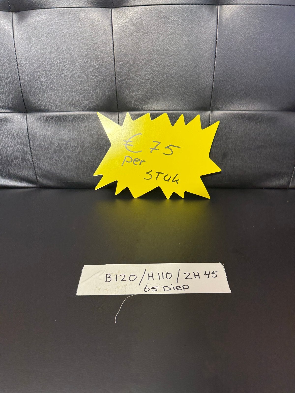 Horeca bank zwart - 120x60cm - 3 stuks beschikbaar, Ophalen, Gebruikt