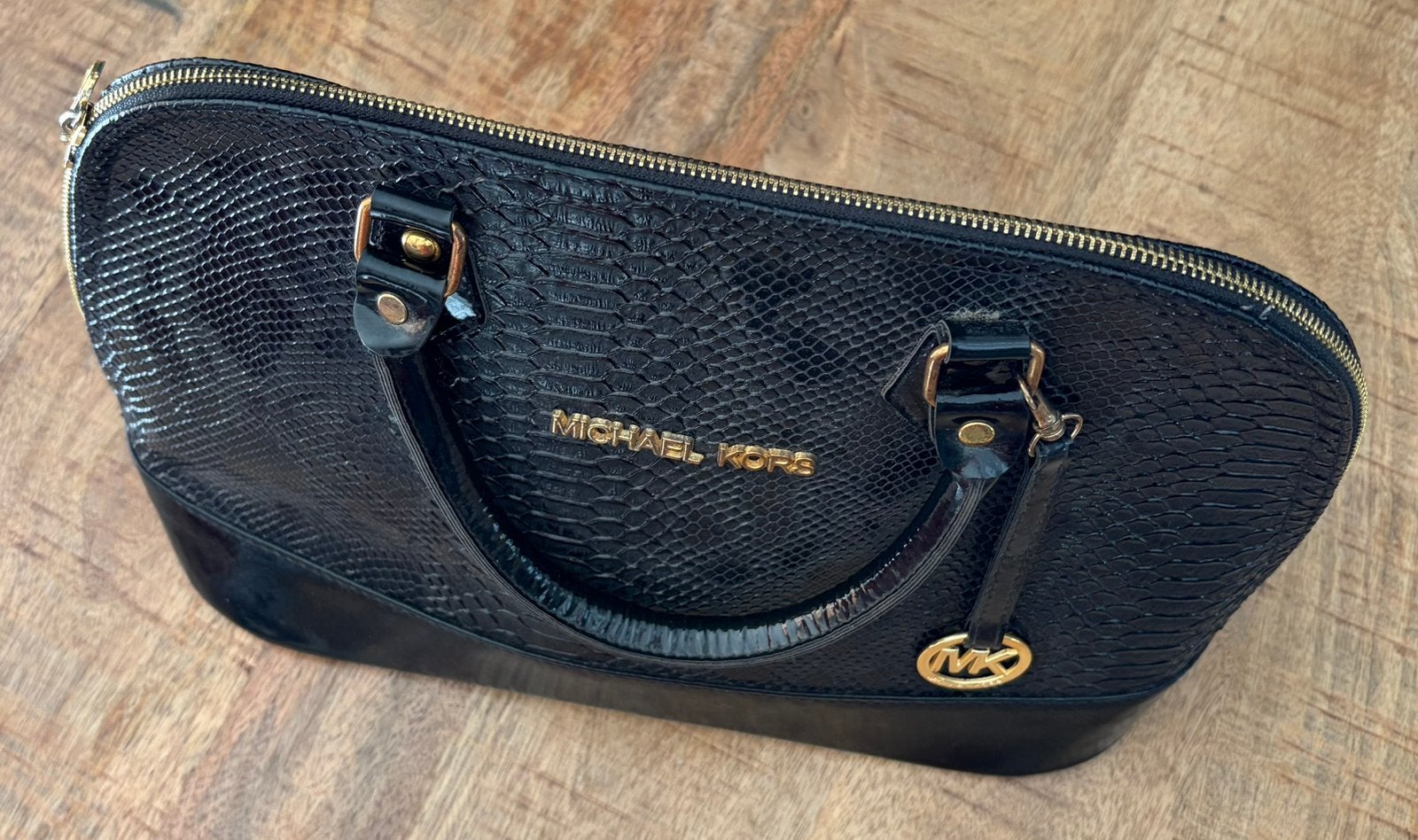 Michael Kors tas Zwart Slangenprint, Ophalen of Verzenden