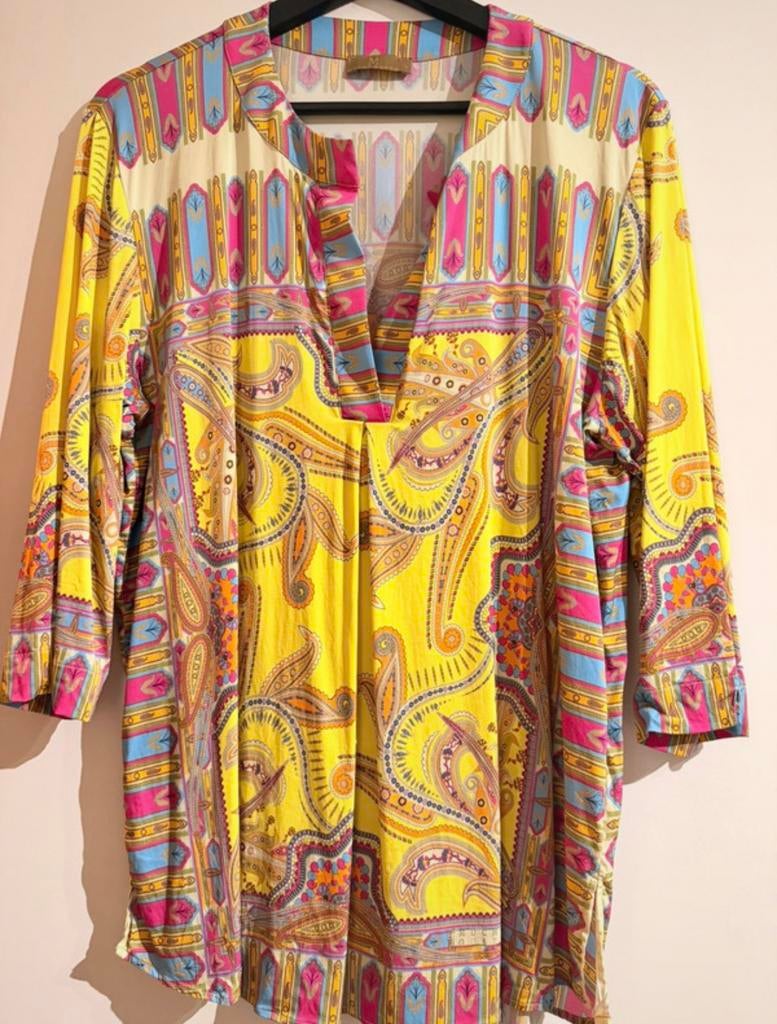Mucho Gusto shirt fleurig, Ophalen of Verzenden, Gedragen, Maat 42/44 (L), Overige kleuren