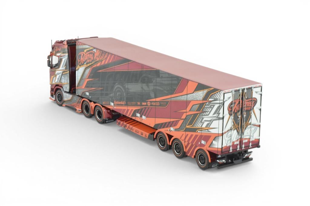 TEKNO SCANIA  NGS  6X4 MET 3 AS KOELOPL RISTIMAA ICEMAN, Hobby en Vrije tijd, Modelauto's | 1:50, Ophalen of Verzenden, Nieuw