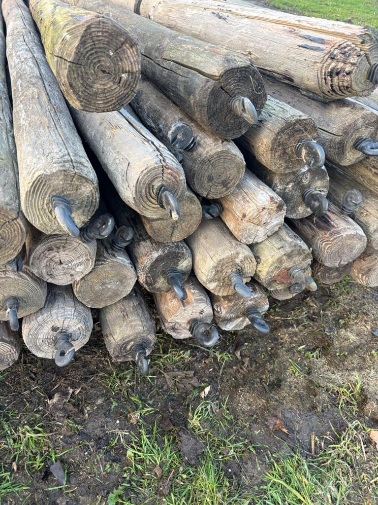 Afrasteringspalen - verschillende maten 50 stuks, Ophalen, Gebruikt, 25 tot 50 mm, Overige typen