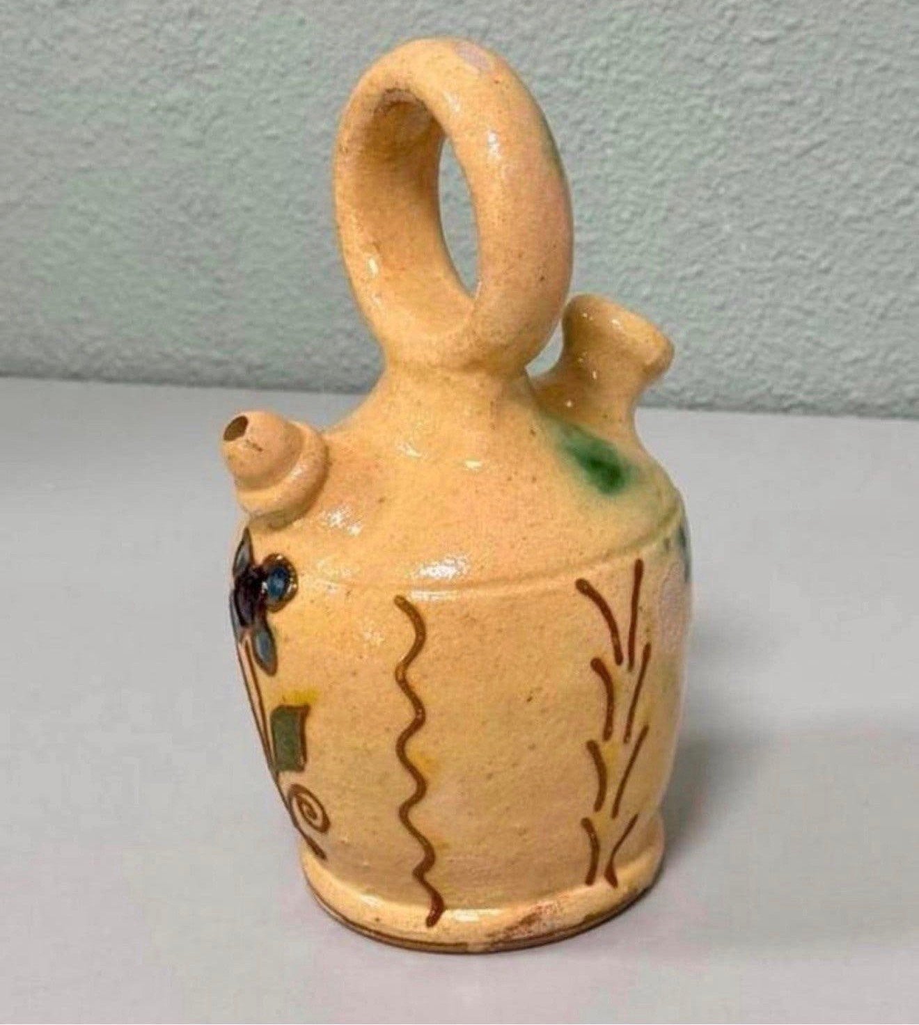 1950-1960 vtg Botijo traditionele Spaanse drinkkan antiek, Ophalen of Verzenden