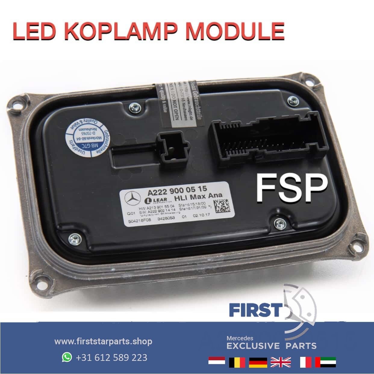 A2229003015 LED KOPLAMPMODULE Mercedes C E CLS S G Klasse OR, Gebruikt, -, Ophalen of Verzenden, -