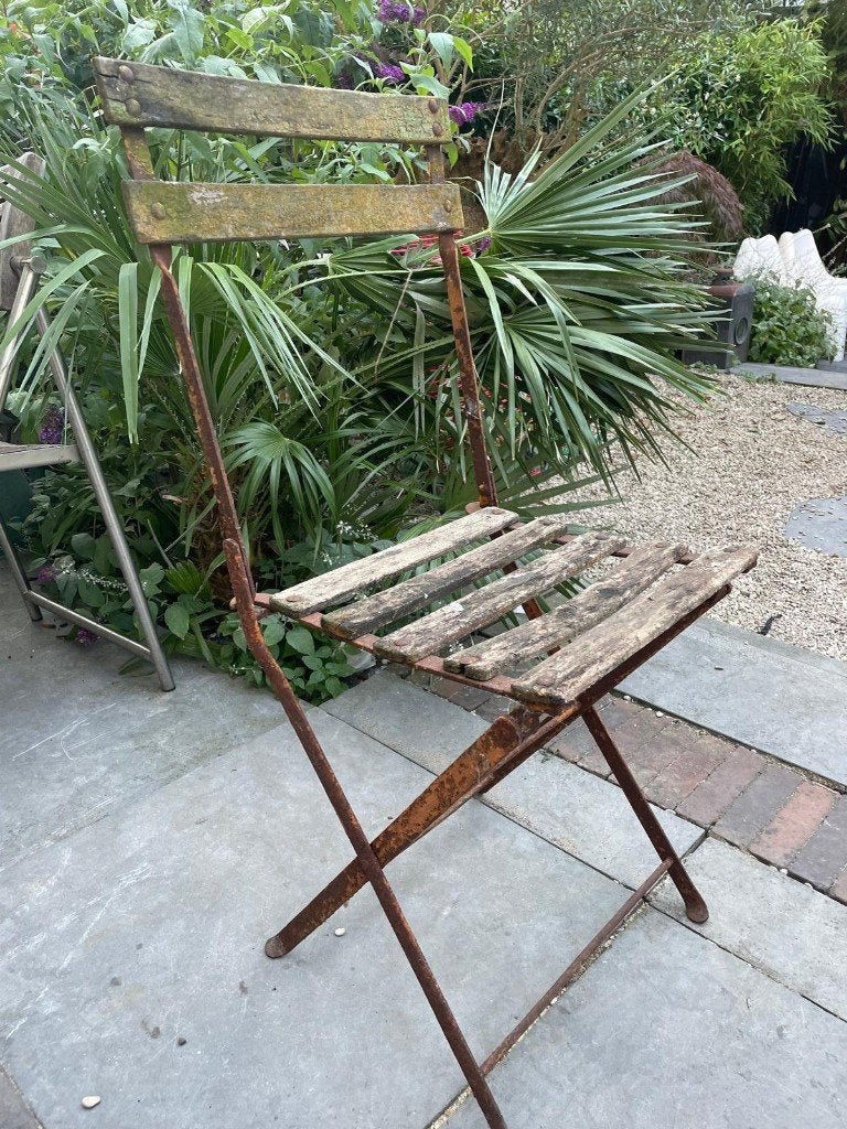 Vintage authentiek Frans bistrot stoeltje, Ophalen of Verzenden