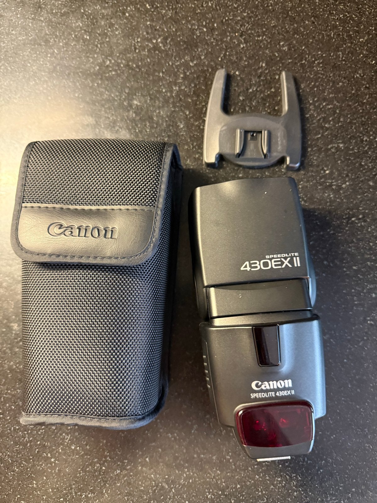 Canon Speedlite 430EX II flitser met hoesje, Inclusief tas/hoes, Canon, Externe flitser, Ophalen of Verzenden