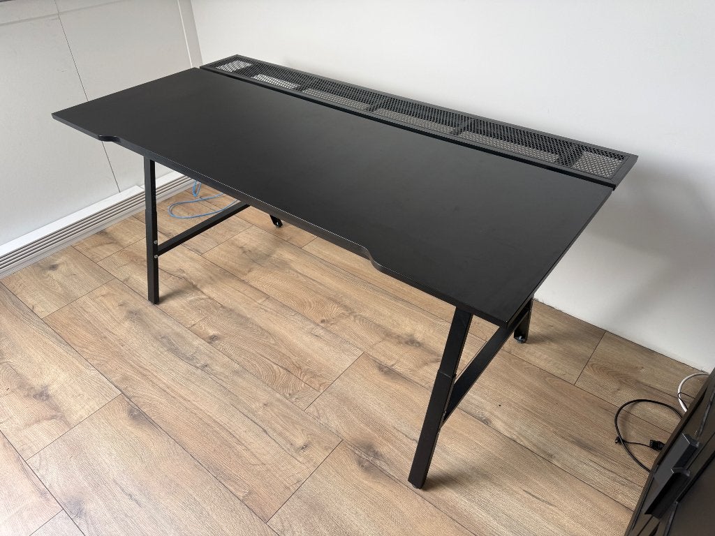 IKEA Bureau, Ophalen, Zwart, 160 cm, Gebruikt