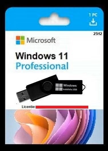 Windows 11 Pro USB stick, Computers en Software, Besturingssoftware, Ophalen of Verzenden, Nieuw, Windows