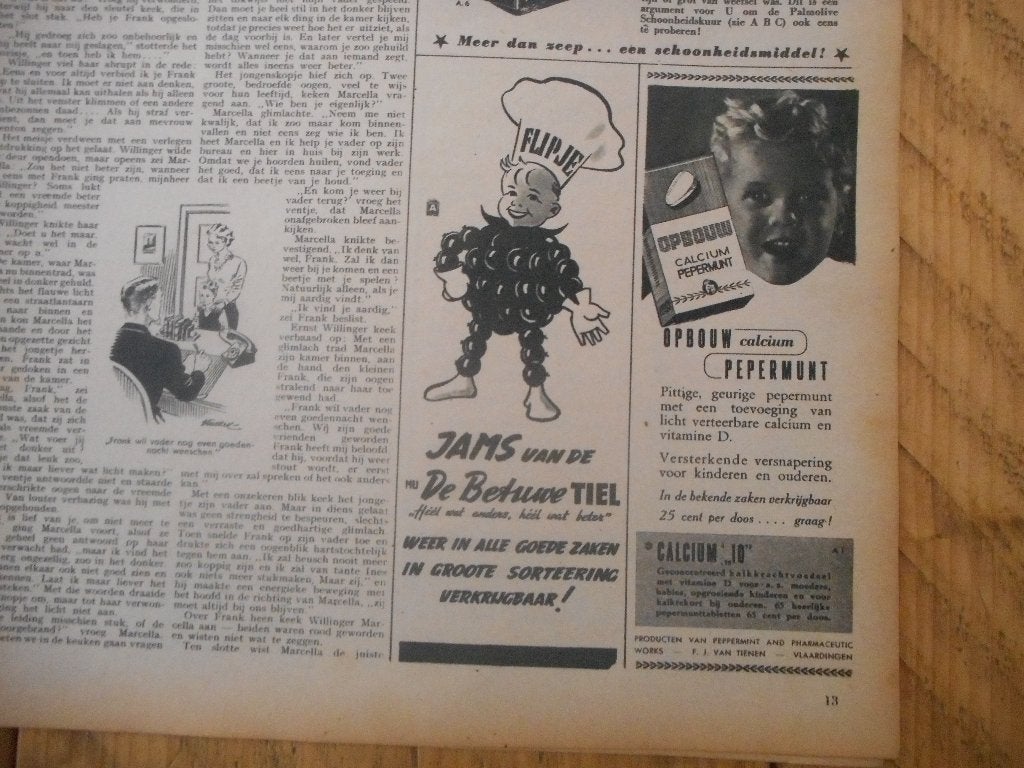 Adv. De Betuwe Tiel. Flipje. 2 Stuks. 1947., Ophalen of Verzenden, Gebruikt, Overige typen
