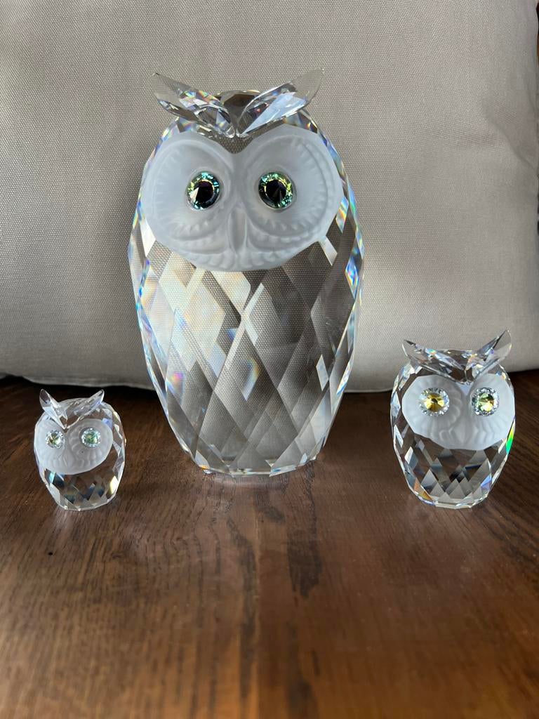 3 x Swarovski Kristal UIL o.a. PRESTIGE Uil de grootste Uil, Verzamelen, Swarovski, Ophalen of Verzenden, Zo goed als nieuw, Figuurtje