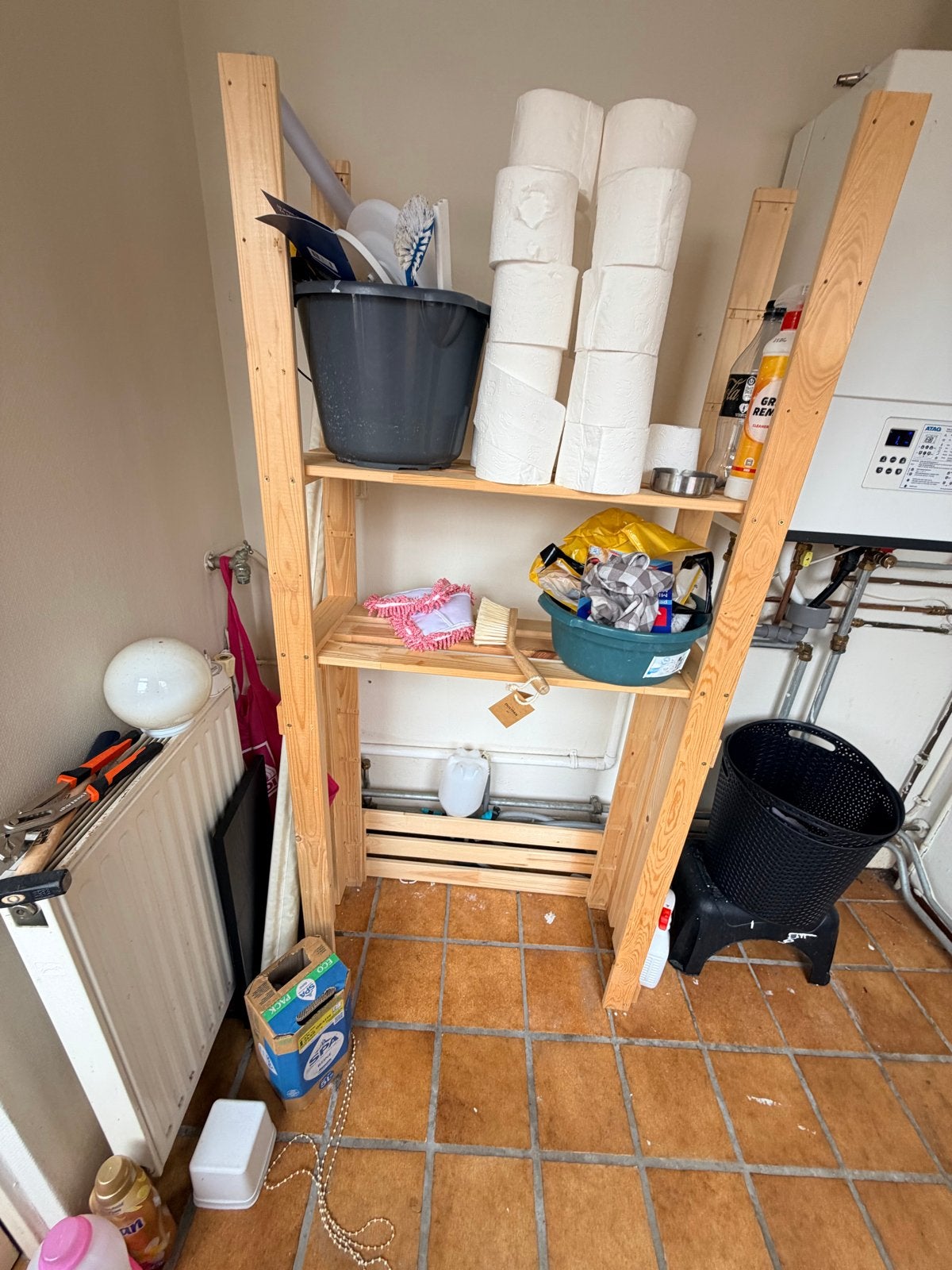 Houten opbergrek met 3 planken, Ophalen, Gebruikt