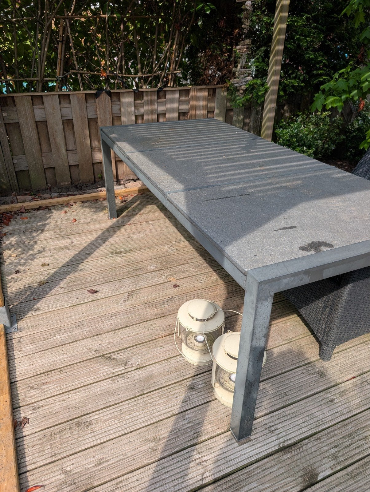 Tuintafel, Tuin en Terras, Tuintafels, Ophalen, Gebruikt, Rechthoekig, Aluminium