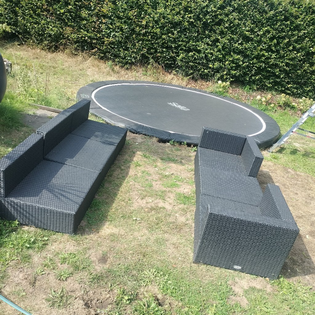 Tuinset loungeset gratis af te halen, Tuin en Terras, Tuinsets en Loungesets, Ophalen, Kunststof, 6 zitplaatsen, Zo goed als nieuw