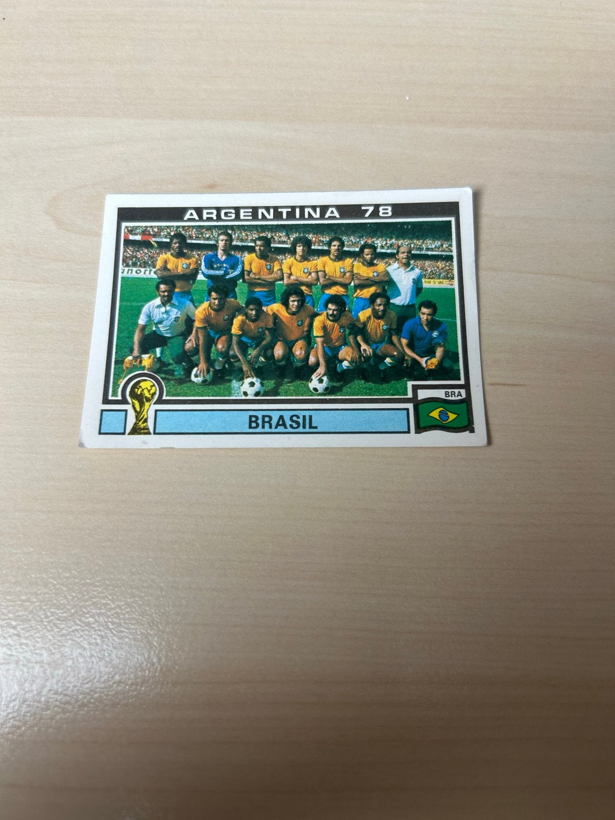 Panini Voetbalplaatje Brazilië WK 1978, Ophalen of Verzenden, Gebruikt, Sport