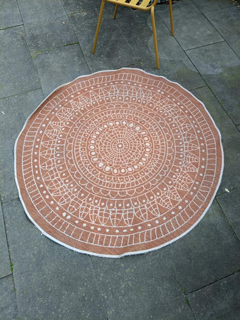 Volero rond vloerkleed met mandala patroon, ca. 1.50m, Huis en Inrichting, Stoffering | Tapijten en Kleden, Gebruikt, 150 tot 200 cm