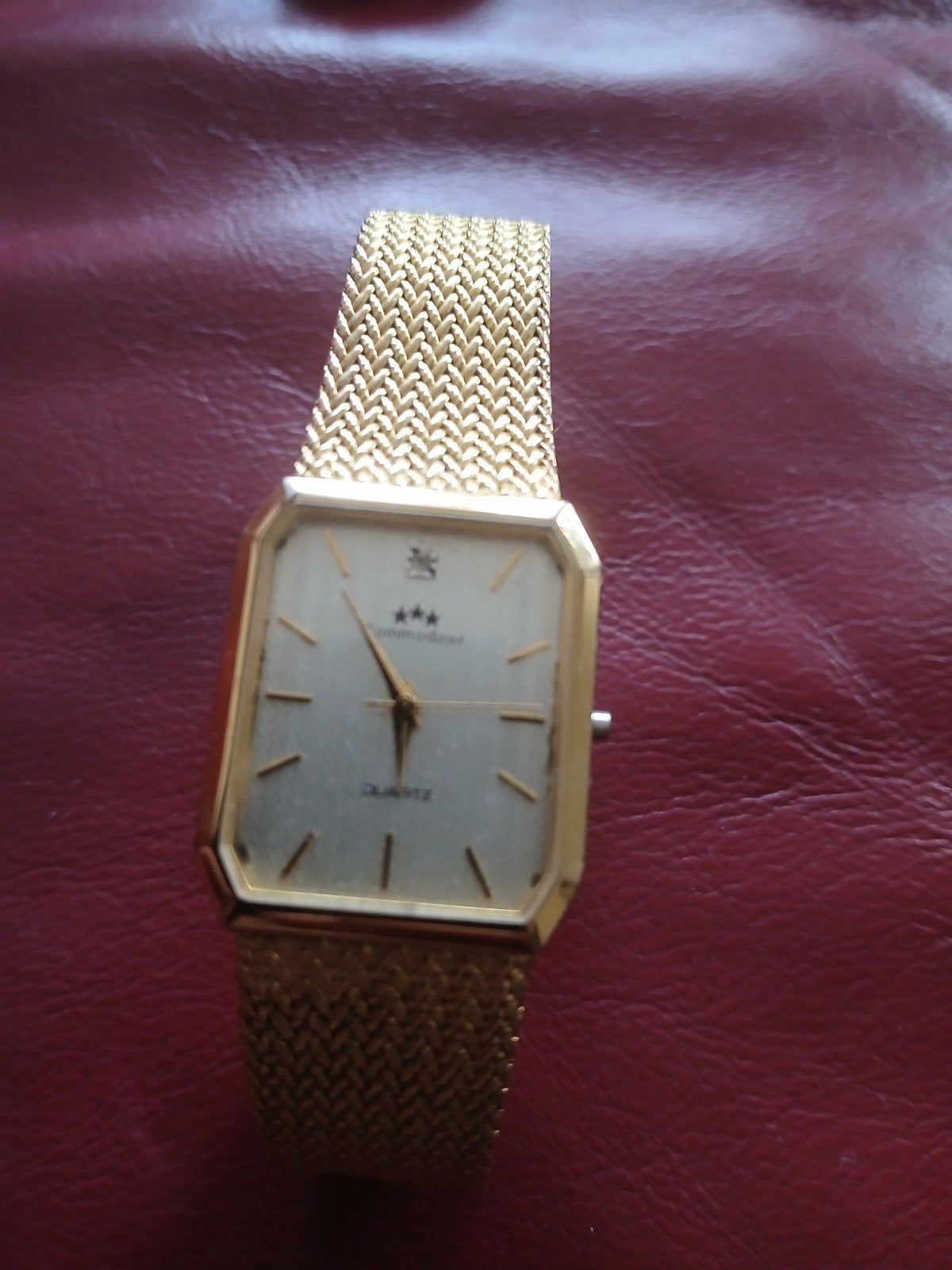 Gouden Commodeur Quartz Polshorloge, Overige merken, Overige materialen, Gebruikt, Polshorloge