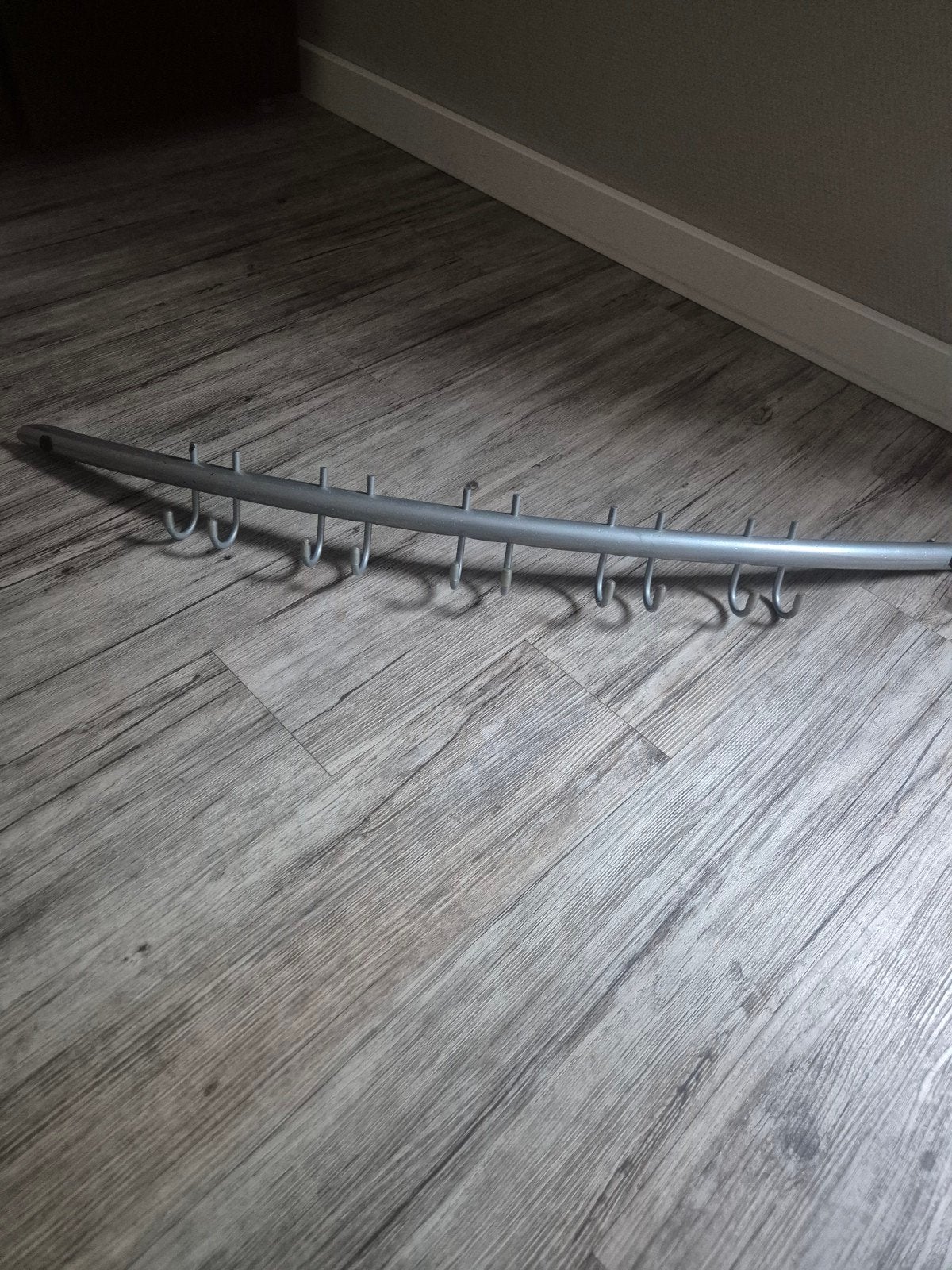 RVS  wandkapstok met 10 haken, Wandkapstok, Ophalen of Verzenden, Zo goed als nieuw, Minder dan 100 cm