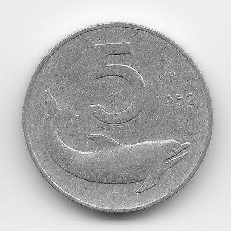 Italië 5 lire 1952 KM# 92, Verzenden, Italië, Losse munt