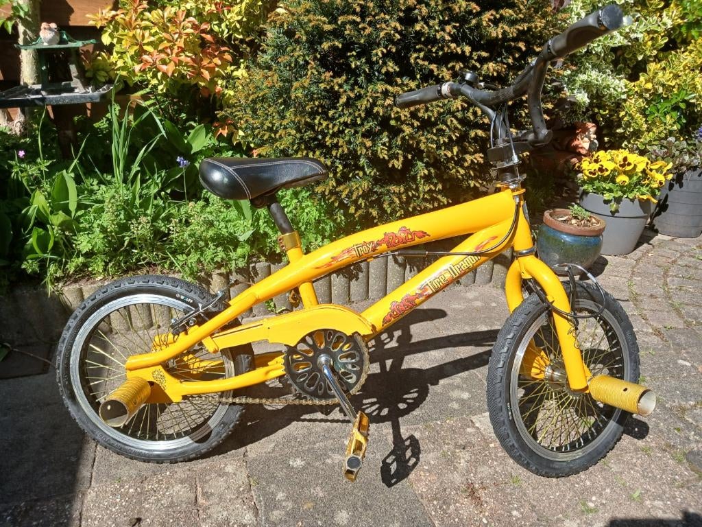 BMX freestyle fiets 16 inch Troy Fire dragon, Fietsen en Brommers, Ophalen, Zo goed als nieuw, Velgrem, 16 inch