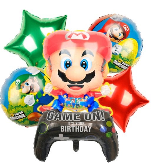 Super Mario - Folie Ballonnen Set / Verjaardag Ballon, Hobby en Vrije tijd, Feestartikelen, Nieuw, Versiering, Verjaardag, Ophalen of Verzenden