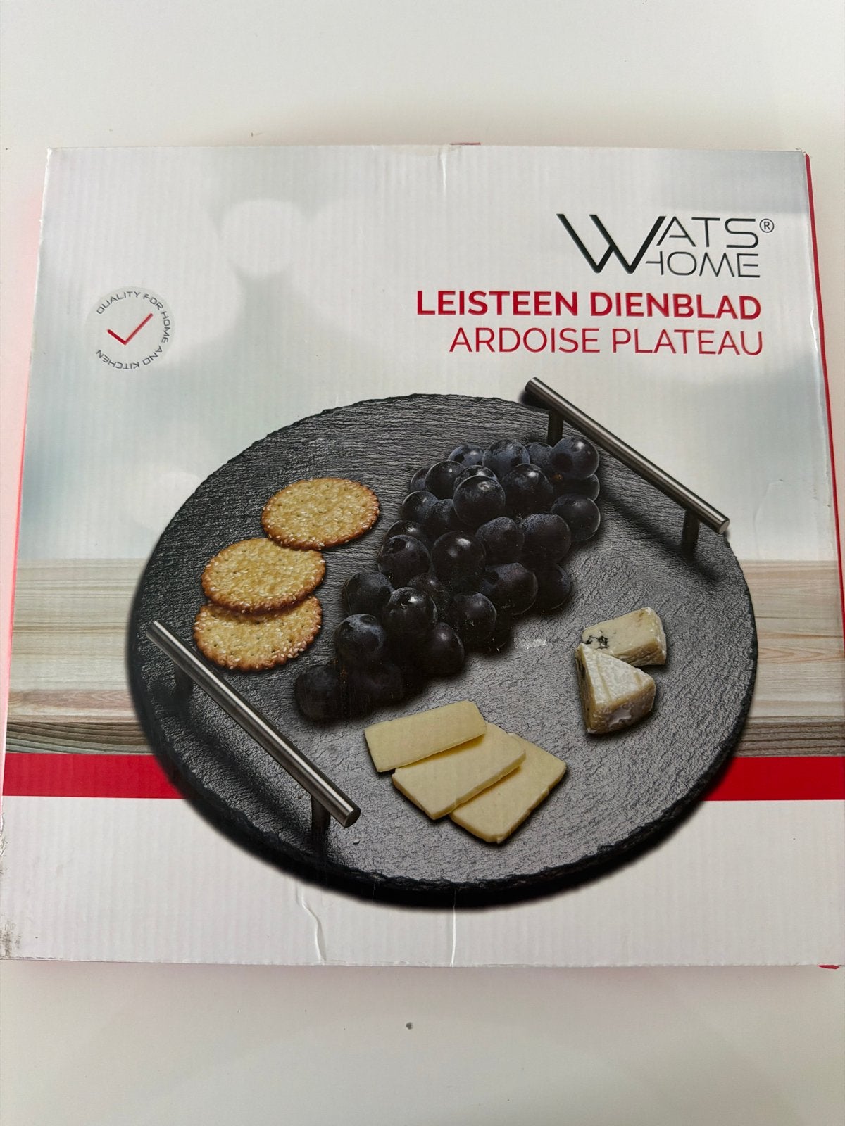 WATS HOME Leisteen Dienblad - Rond, 30cm, Ophalen, Nieuw, Rond, Overige materialen