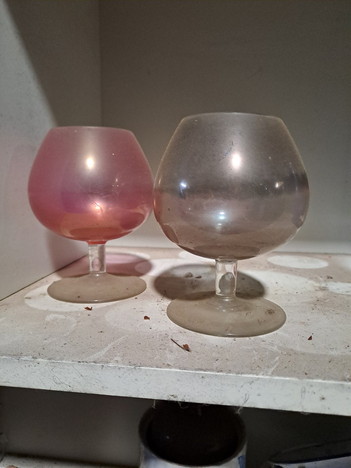 Set van 2 vintage cognacglazen, Ophalen of Verzenden