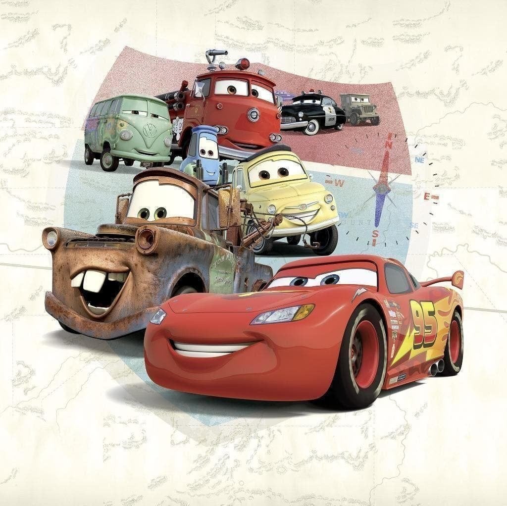 Disney Cars Vlies Behang - 250x250 cm - Gratis Verzending, Verzenden, Nvt, Komar, 5 tot 10 m²
